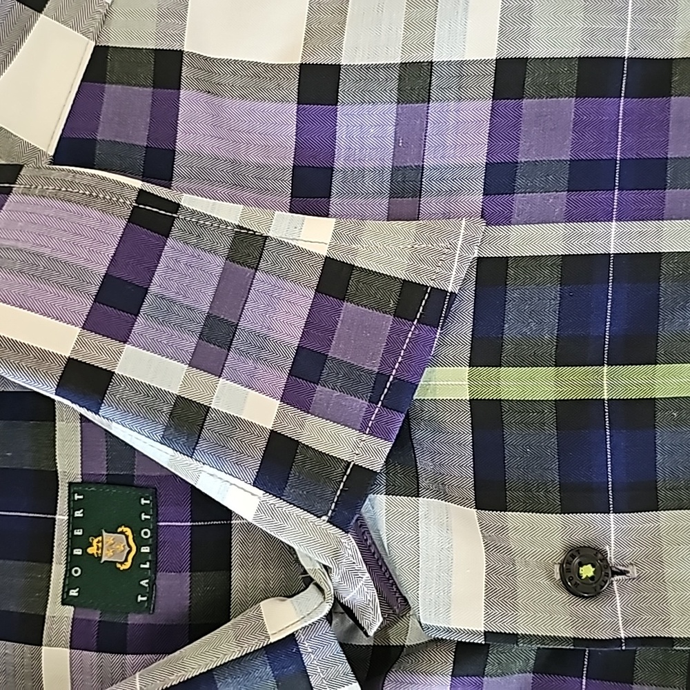 Robert Talbott Men's Plaid Button Down Shirt - image 1